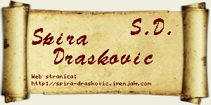 Spira Drašković vizit kartica
